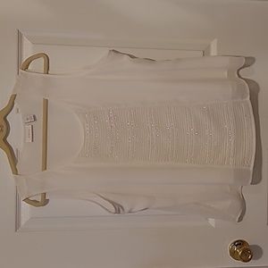 Chicos off white sleeveless top Size 3